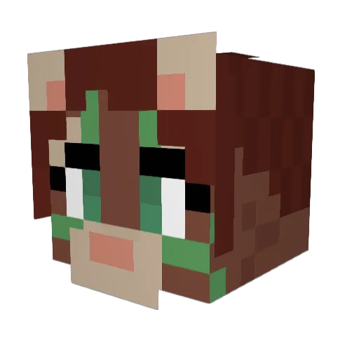 SodaliteCat Minecraft avatar head, 3D render