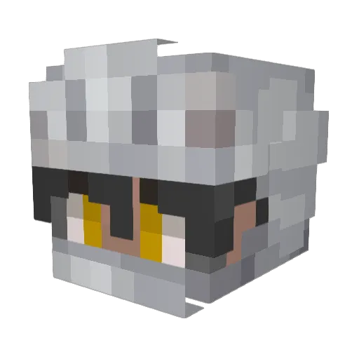 Sodaoda Minecraft avatar head, 3D render