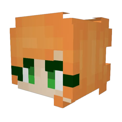 SodapopSprays Minecraft avatar head, 3D render