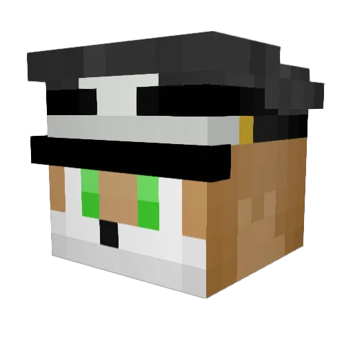 Sodasteal Minecraft avatar head, 3D render