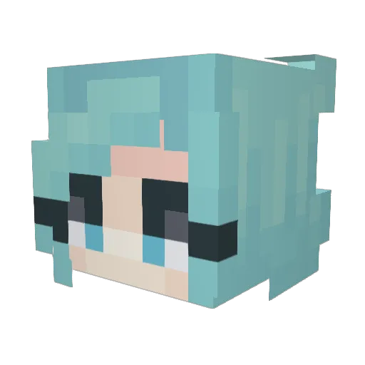 Sodatsuu Minecraft avatar head, 3D render