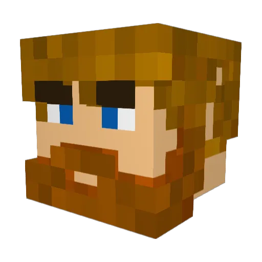 Sodde Minecraft avatar head, 3D render