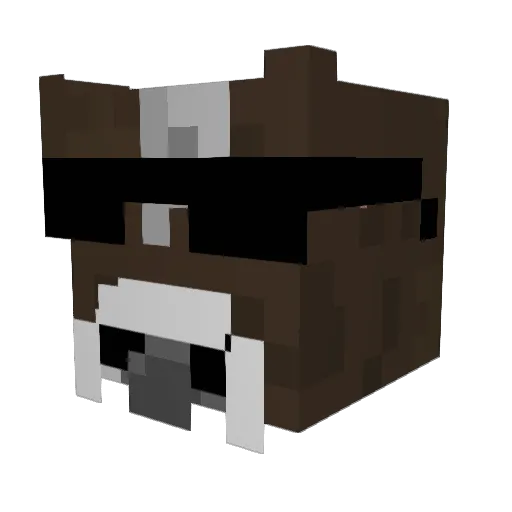 SodiumCow Minecraft avatar head, 3D render
