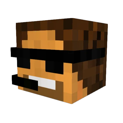 SodiumFine Minecraft avatar head, 3D render