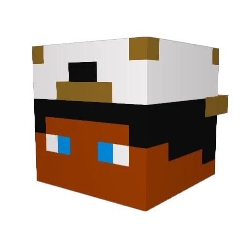 Soefie Minecraft avatar head, 3D render