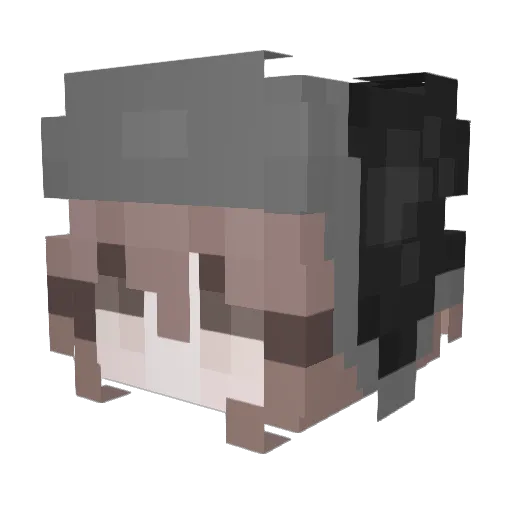 Soeflia Minecraft avatar head, 3D render