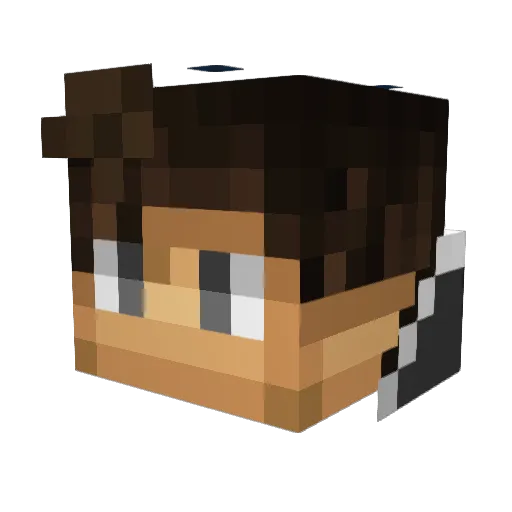 Soelvkjear Minecraft avatar head, 3D render