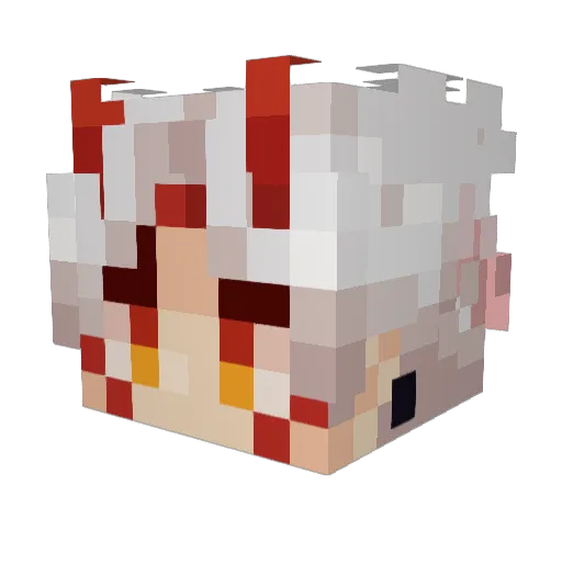SofVen03 Minecraft avatar head, 3D render