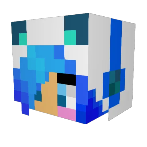 Sofa05 Minecraft avatar head, 3D render