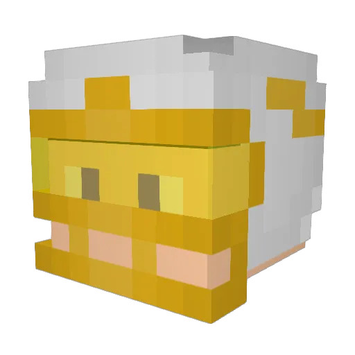 Sofaa Minecraft avatar head, 3D render