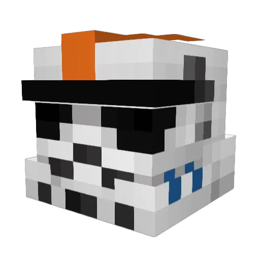 Sofamous Minecraft avatar head, 3D render