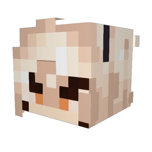 Sofanthiel Minecraft avatar head, 3D render