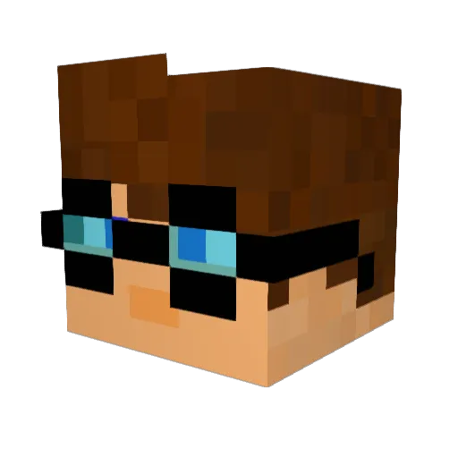 Sofash Minecraft avatar head, 3D render