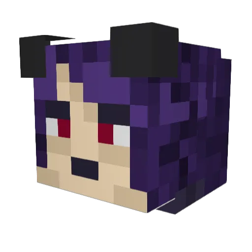 Sofeira Minecraft avatar head, 3D render