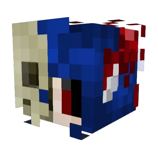 Soffnn Minecraft avatar head, 3D render