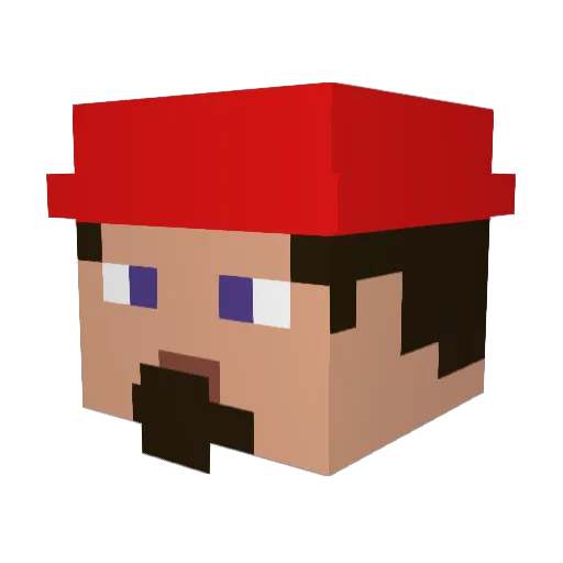 Soffort Minecraft avatar head, 3D render