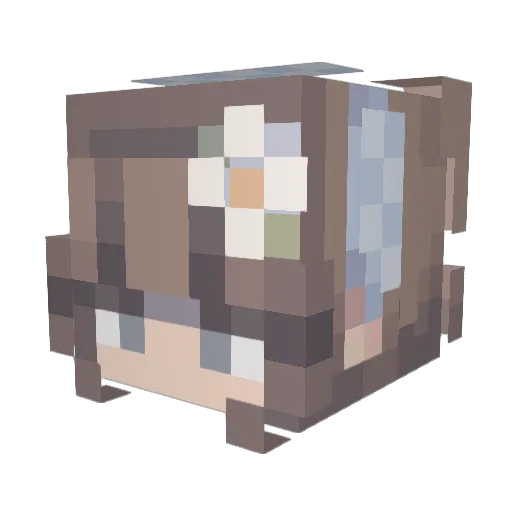 Soffs Minecraft avatar head, 3D render