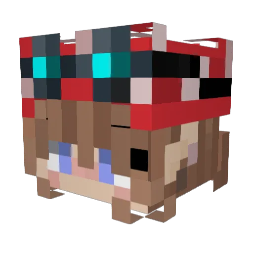 SofiAnuus Minecraft avatar head, 3D render