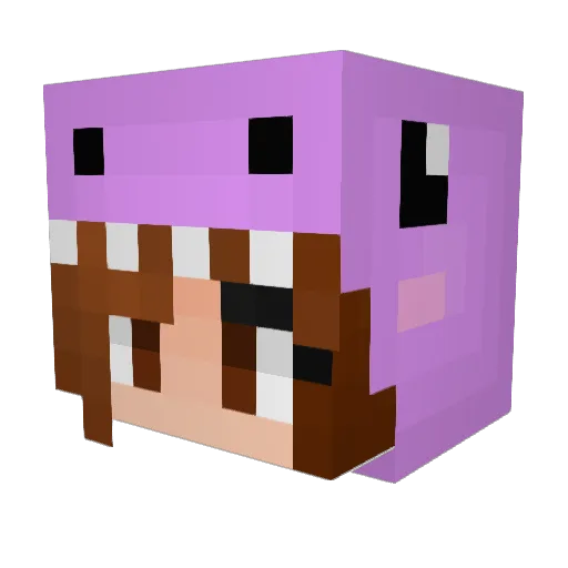 SofiMeza Minecraft avatar head, 3D render