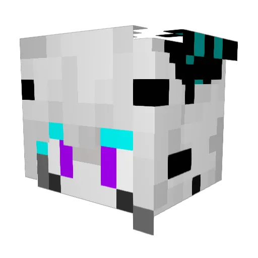 SofiTheShark Minecraft avatar head, 3D render