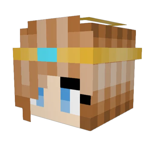 Sofia049_ Minecraft avatar head, 3D render