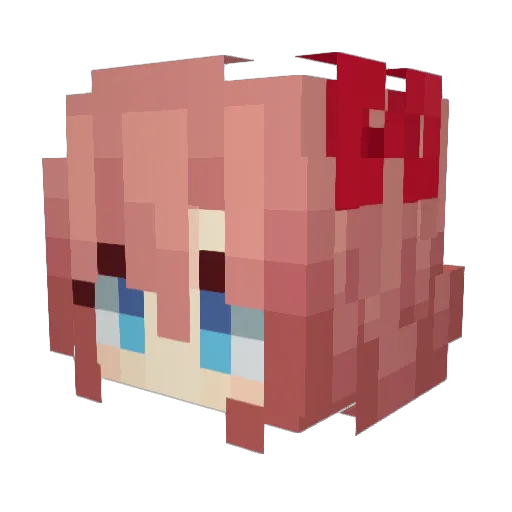 SofiaDeLasFresas Minecraft avatar head, 3D render
