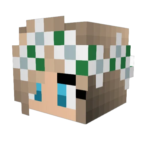 SofiaMillan Minecraft avatar head, 3D render