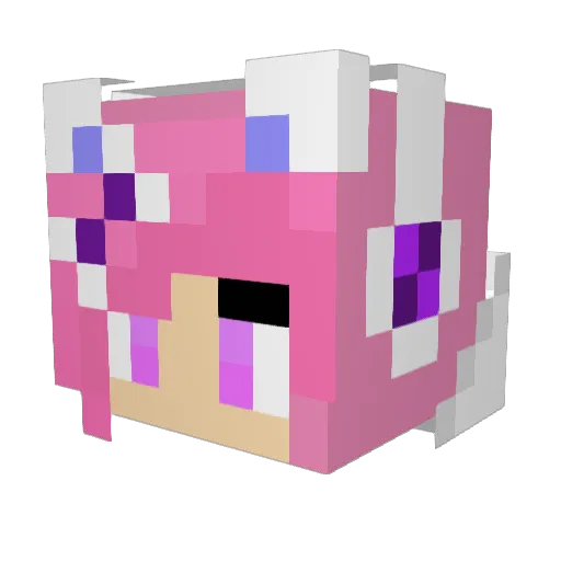 SofiaRock Minecraft avatar head, 3D render