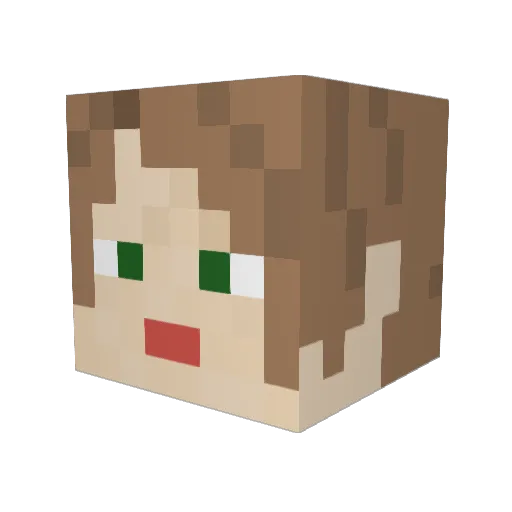 Sofia_89 Minecraft avatar head, 3D render