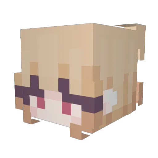 Sofiahx Minecraft avatar head, 3D render