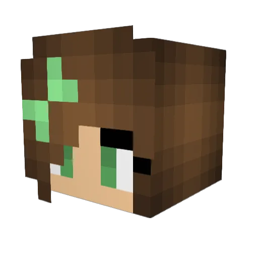 SofieDroid Minecraft avatar head, 3D render
