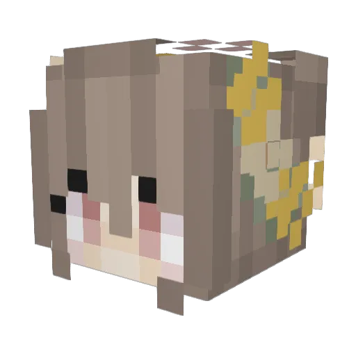 Sofiemag_pandas Minecraft avatar head, 3D render
