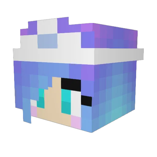 Sofiggy Minecraft avatar head, 3D render