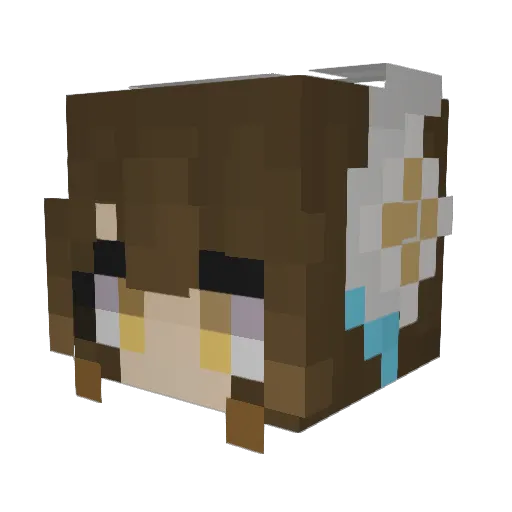Sofihst Minecraft avatar head, 3D render