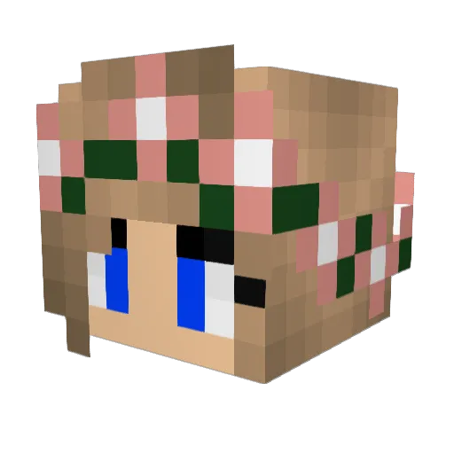 Sofina1515 Minecraft avatar head, 3D render
