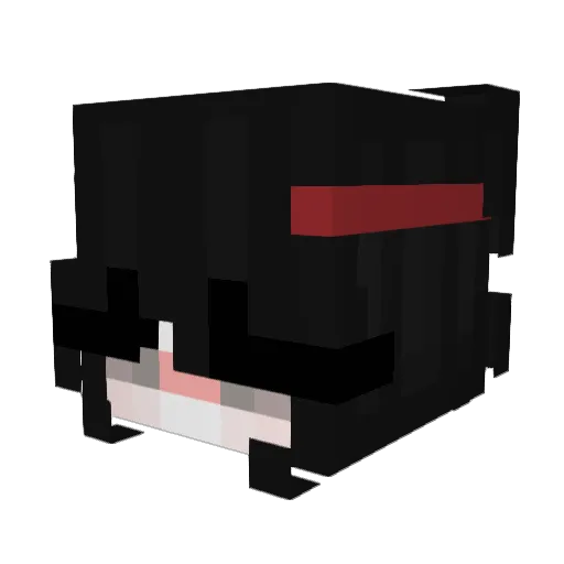 Sofineana Minecraft avatar head, 3D render
