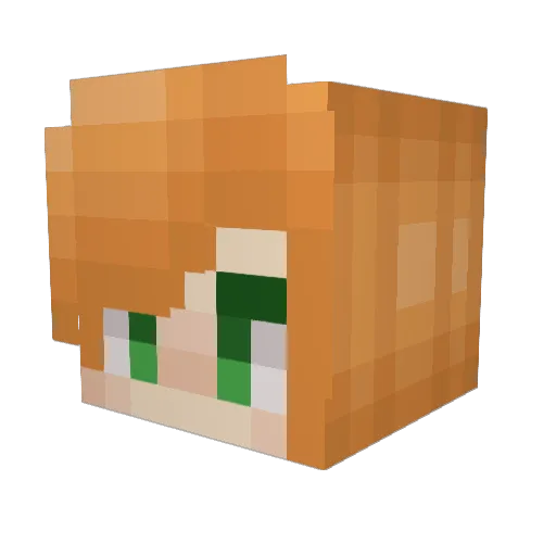 Sofishi Minecraft avatar head, 3D render
