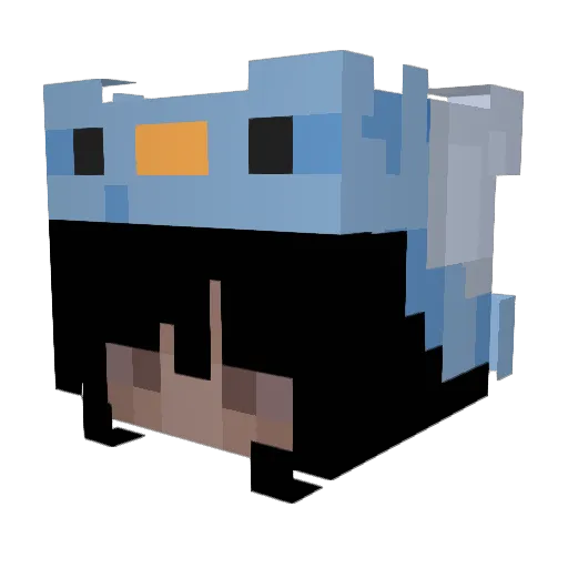 SoftBish Minecraft avatar head, 3D render