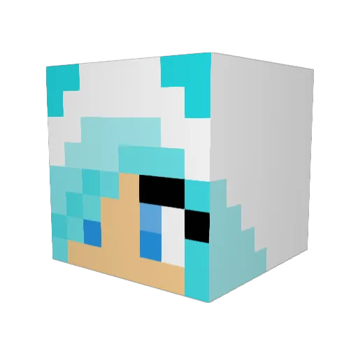 SoftCurry Minecraft avatar head, 3D render