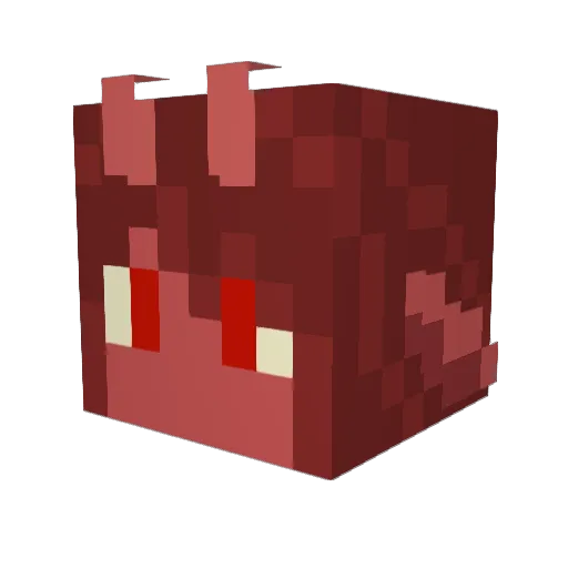 SoftDemonGirl Minecraft avatar head, 3D render