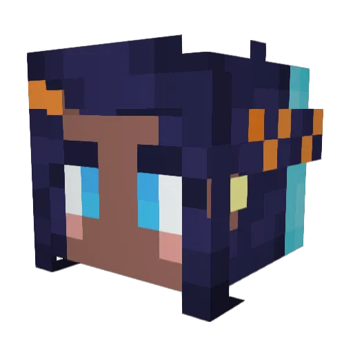 SoftDuckling Minecraft avatar head, 3D render