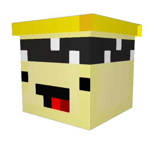 SoftKey Minecraft avatar head, 3D render