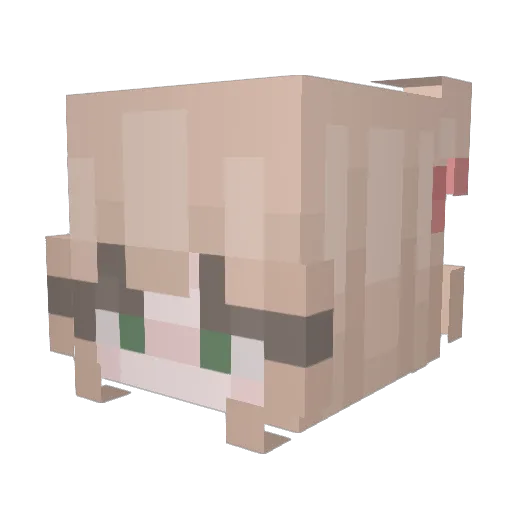 SoftPanda09 Minecraft avatar head, 3D render