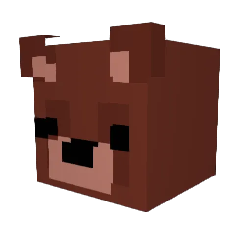 SoftSeagull Minecraft avatar head, 3D render