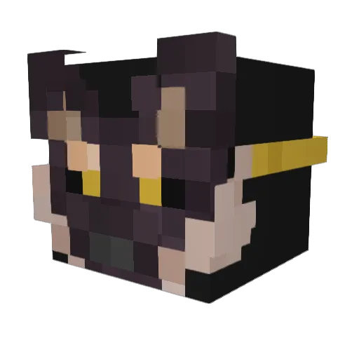 SoftWuffy Minecraft avatar head, 3D render