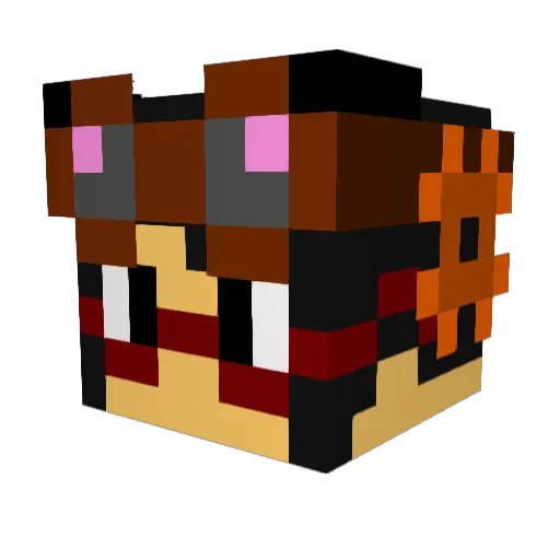 Soft_Snow Minecraft avatar head, 3D render