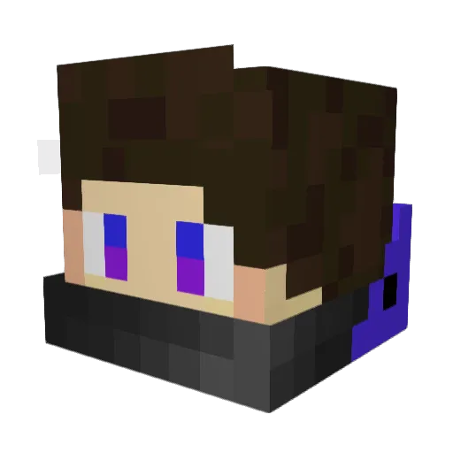 Softbuster Minecraft avatar head, 3D render