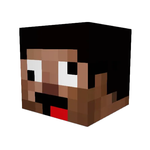 Softeey Minecraft avatar head, 3D render