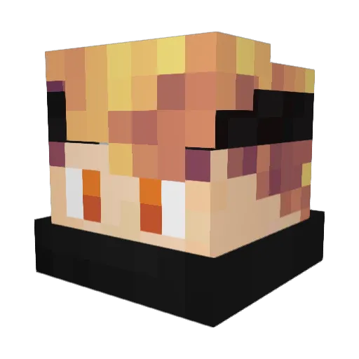 SoftestPvP Minecraft avatar head, 3D render