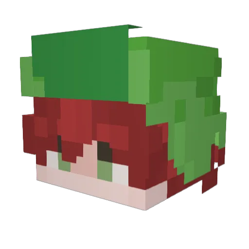 SoftnessCake Minecraft avatar head, 3D render